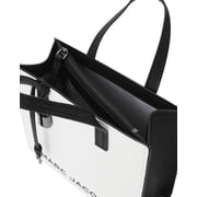 Marc Jacobs The Grind Mini Black White Pebble Leather Tote Crossbody Bag