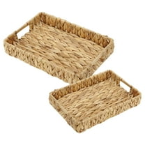 HOMEMAXS  Coffee Pod Holder Rectangular Wicker Bins Storage Tray Basket