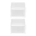 thumbnail image 2 of (2 pack) IRIS USA, 6QT Plastic Storage Modular Stacking Drawers, Set of 2 - White, 2 of 10