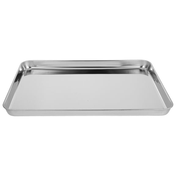 Supvox Serving Tray Rectangular Stainless Steel Simple Design 1Set