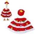 thumbnail image 2 of BINGLI Goose Christmas Outfits Costume Set Dresses and Hat Cute Clothes for 17-23" High Yard Lawn Outdoor Garden Patio Statue Cement Goose, 2 of 9