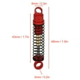 thumbnail image 4 of 4pcs RC Shock Absorber Set RC Dampers 43mm Aluminum Threaded Shock Absorbor For SCX24 1/24 Crawler Red, 4 of 8