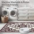 thumbnail image 5 of ODIKA 4'x6' Machine Washable Non-Slip Area Rug, Vintage Damask Design High Traffic Rug, Brown, 354234, 5 of 5