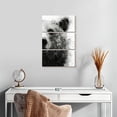 thumbnail image 2 of Elephant Stock Bear At Attention Wall Art - Vertical Multi Panel Canvas - Hallway Wall Decor - Animal Multi Panel - Gray And Black Decor By Brandon Wong - 14" x 23", 2 of 4