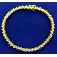 thumbnail image 2 of 9Ct Round Cut Lab Created Diamond Tennis Bracelet 14K Yellow Gold Plated, 2 of 3