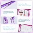 thumbnail image 4 of Bolsa de cosméticos Meetory impermeable de PVC transparente, 5 unidades, 4 of 8