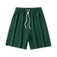 thumbnail image 2 of pstuiky Pantalones cortos para hombre, Pantalones cortos casuales cómodos de moda para hombre, de color liso, con cintura elástica regular, para playa Pantalones cortos cargo, 2 of 4