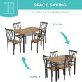 thumbnail image 4 of Dining Table Set for 4, Kitchen Table and Chairs for 4 with Wine Rack, Dining Room Table Set with 4 Chairs, Rectangular Kitchen Table Set for Small Space, Apartment, Rustic Brown, 4 of 7