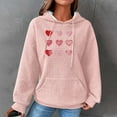 thumbnail image 2 of Holiday Usmixi Womens Hoodies Winter Womens Plus Size Hooded Sweatshirt Casual Loose Pocket Soft Knitted Pullover Hoodies Tops Fashion Heart Graphics Sweatshirt Sweater Big Saving, 2 of 6