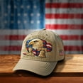 thumbnail image 5 of American Eagle Hat, United States 250th Anniversary Hat, Marine Corps 250th Anniversary Hat, Adjustable Bald Eagle Printed Patriotic Marine Corp Cap Veterans Hat -Embroidery Beige, 5 of 8