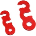 thumbnail image 2 of 10pcs Aluminum Alloy Quick Release Tent Rope Stoppers Outdoor Camping Shelter Awning Wind Rope Adjuster Tent Rope Tighteners Red 2 Sizes (5.5x2cm and 4.3x1.2cm), 2 of 5