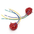 thumbnail image 3 of uds 12V 1157 adaptador de bombilla LED enchufe de arnés de cableado para luces de freno de señal de giro lámparas DRL rojas, 3 of 5