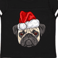 thumbnail image 4 of Inktastic Christmas Pug Dog Santa Boys or Girls Toddler T-Shirt, 4 of 5