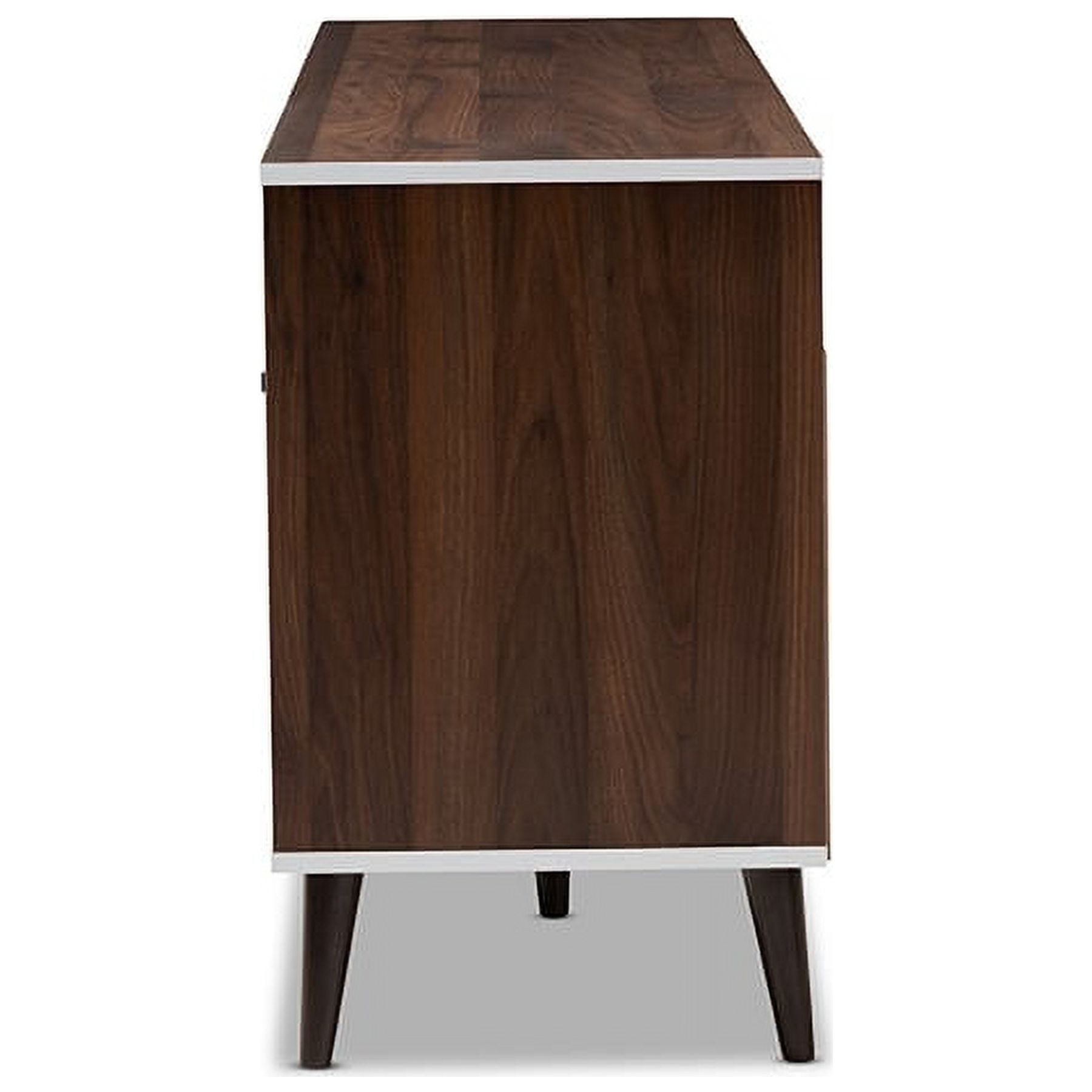 Baxton Studio Marion Mid-Century Modern Brown and White Finished TV Stand - image 5 of 7