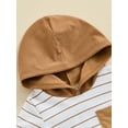 thumbnail image 6 of Musuos Baby Boy Summer Outfits 6 12 18 24M 3T Short Sleeve Striped Hoodie + Rolled Shorts Set Toddler Clothes, 6 of 10