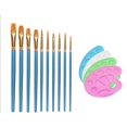 thumbnail image 5 of Juego de paleta de pinceles para pintar acuarela acrílica perlada Pincel de varilla herramientas de arte Material duradero, 5 of 5