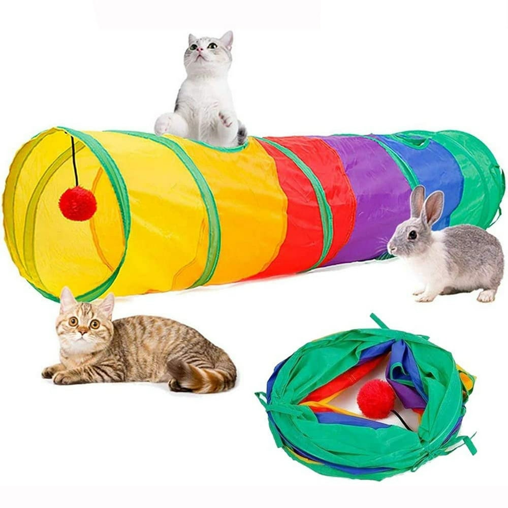 Seenda Cat Tunnels for Indoor Cats Collapsible Tube Interactive Toy