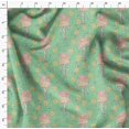 thumbnail image 4 of Soimoi Tissu Georgette Vert Moss Imprimé Floral Treehouse & Freesia 1 Yard 44 Pouces de Large, 4 of 5