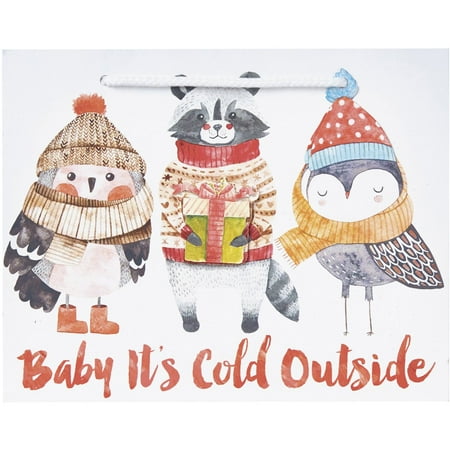 Jillson & Roberts Medium Gift Bags, Cozy Critters (60 Pcs)