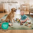 thumbnail image 4 of ODIKA 5'x7' Ultra-Soft Area Rug, Circular Watercolor Botanical Vintage Impressionist Field Round None Washable, Bare feet friendly, Silk-Touch for Bedroom Home office, 4 of 7