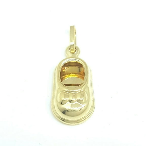 New 14K Yellow Gold Hollow 3D Classic Shoe Charm Pendant gift Fine Jewelry 1.4g