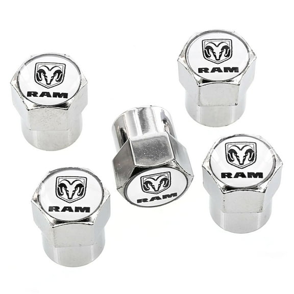 Ram Chrome wheel valve stem caps