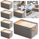 thumbnail image 1 of Organizador Sujetadores Caja Almacenamiento Plegable para Pantalones Vaqueros Doméstico Tela (gris XL) 5 Uds., 1 of 4