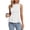 White, variant on FreshPretty Womens Summer Tops Business Casual Outfits Crew Neck Sleeveless Shirts Slim Fit Peplum Tank Top
