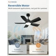 thumbnail image 3 of Zardon 42in Ceiling Fan with Light and Remote Control, 6-Speed DC Motor, Small Black Low Profile Ceiling Fan for Bedroom Living Room, 3 of 6