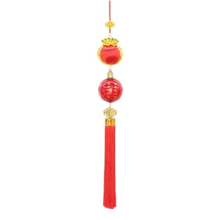 

IMSHIE Chinese New Year Charm Decorations - Glowing Red Chinese Lanterns - Durable Corrosion Resistance Home Decor Tassel Pendant - for Good Luck Wealth Fortune Success