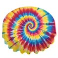 thumbnail image 2 of Red and Yellow Tie Dye Pattern Round Tablecloth 60"x60", Wrinkle Resistant Wipeable Table Cover for Kitchen Dining Room Picnic Patio and Party, 2 of 2