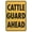 Warning Sign 3, variant on Cattle Guard Ahead Sign, 8"x12" Aluminum Tin Wall Decor, Farm-Themed Sign for Home Kitchen, Livestock Guard Alert Sign