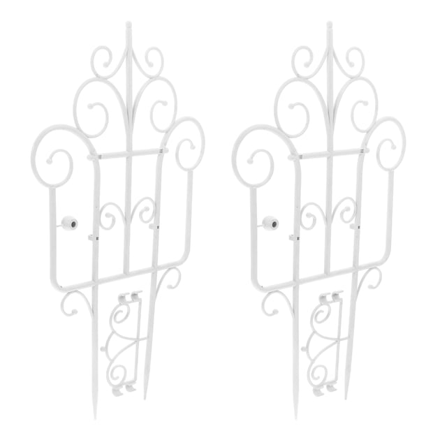 FELTECHELECTR Lot de 2 Clôture de Jardin Décorative Carrée Blanche PP pour Espace Extérieur