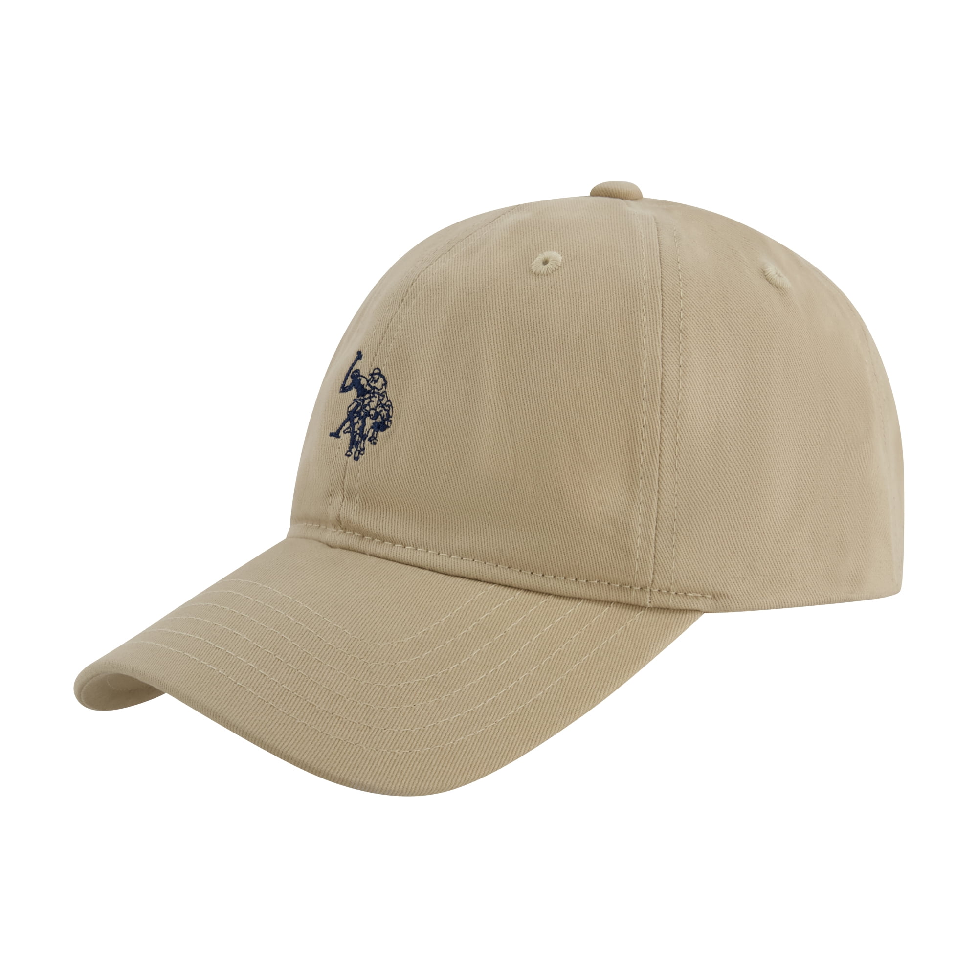 U.S. Polo Assn. Double Horseman Washed Twill Baseball Cap, Khaki, One Size Fits Most