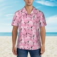 thumbnail image 2 of Honeii Cartoon Poodle Dog Print Men’s Hawaiian Shirt,Classic Button-Down Short Sleeve Shirt, for Beach, Vacation, and Outdoor Activities,XX-Large, 2 of 7