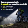 thumbnail image 1 of Linterna frontal recargable Linterna frontal LED 230 Linterna frontal de 500 lúmenes Antorchas 10 Modos de iluminación Batería de 1200 Mah Ajustable 90 Ipx4 Linterna frontal impermeable para correr F ShuxiuWang 8390612902857, 1 of 1