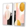 thumbnail image 3 of Designart "Géométrie Lunaire Rétro Rose Doré en Fleurs I" Art Mural Géométrique Moderne Encadré Ensemble de 2 - Art Mural Encadré Rose Moderne Ensemble de 2, 3 of 6