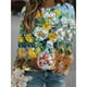 thumbnail image 2 of Camisetas con estampado de pintura al óleo en 3D de manga larga para mujer, ropa de calle de moda, jerséis para niñas, hermosas flores, ropa, tops florales, 2 of 5