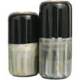 thumbnail image 5 of DecMode 13, 11"H Abstract Colorblock Silver Metal Vase with Paint Streak Designs and Gold Accents, Set of 2, 5 of 7