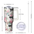 thumbnail image 2 of OBREWU Husky Dog Flower Floral Tumbler with Handle and Lid,Husky Dog Flower Floral 40oz Double Wall Vacuum Insulated Tumbler,Cups Gift for Women and Men, 2 of 7