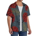 thumbnail image 2 of Kdxio Men'S Hawaiian Shirt For Men Short Sleeve Shirt Ladybug Summer Casual Holiday Beach Button Down T-Shirts, 2 of 5