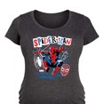 thumbnail image 3 of Marvel Spider-Man - Punk Poster Style - Maternity Scoop Neck Graphic T-Shirt, 3 of 5