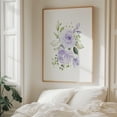 thumbnail image 6 of Purple Flowers, Watercolor Flowers, Purple Roses, Greenery, Gender Neutral Nursery - Illustration Unframed Wall Art Print 11 x 14 inches, 6 of 13