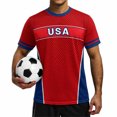 thumbnail image 6 of 2026 New USA Soccer Jersey Men, United States Jersey Soccer, Jersey USA Crew Neck Short Sleeve Football Shirt, USA Flag Soccer Jersey for Adult(Orange, 3XL), 6 of 6