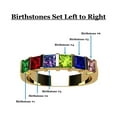 thumbnail image 4 of Nana Princess Channel Set 1-6 Mothers Day 10k Yellow Gold Birthstone Rings for Women, Size 5.5, Stone 3, 4 of 7