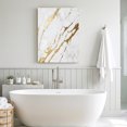 thumbnail image 6 of Canvas Wall Art, White Gold Modern Framed Canvas Prints for Kitchen Bedroom, Abstract Vintage Marble Geometric Small Gallery Wrapped Wall Decor for Home Office, Gifts, 8"x12" Ship Next Day, 6 of 9