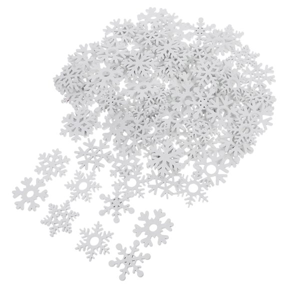 100 Pcs Snowflakes for Crafts Holiday Party Decor Office 3.5X3.5CM White