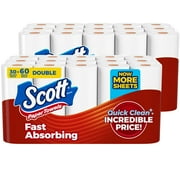 Scott Paper Towels, Choose-A-Sheet, 30 Double Rolls = 60 Regular Rolls (108 Sheets Per Roll) C80