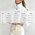 thumbnail image 5 of FRSASU Cropped Windbreaker Jacket for Women Stand Collar Button Up Short Coat with Side Pockets and Elastic Cuffs White, 5 of 5