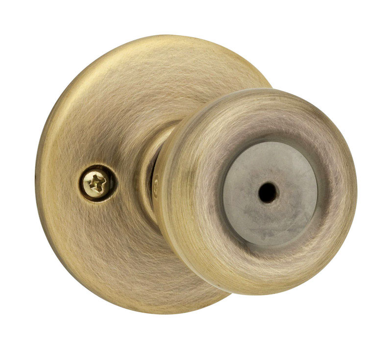 Kwikset Tylo Antique Brass Steel Privacy Knob 3 Right or Left Handed